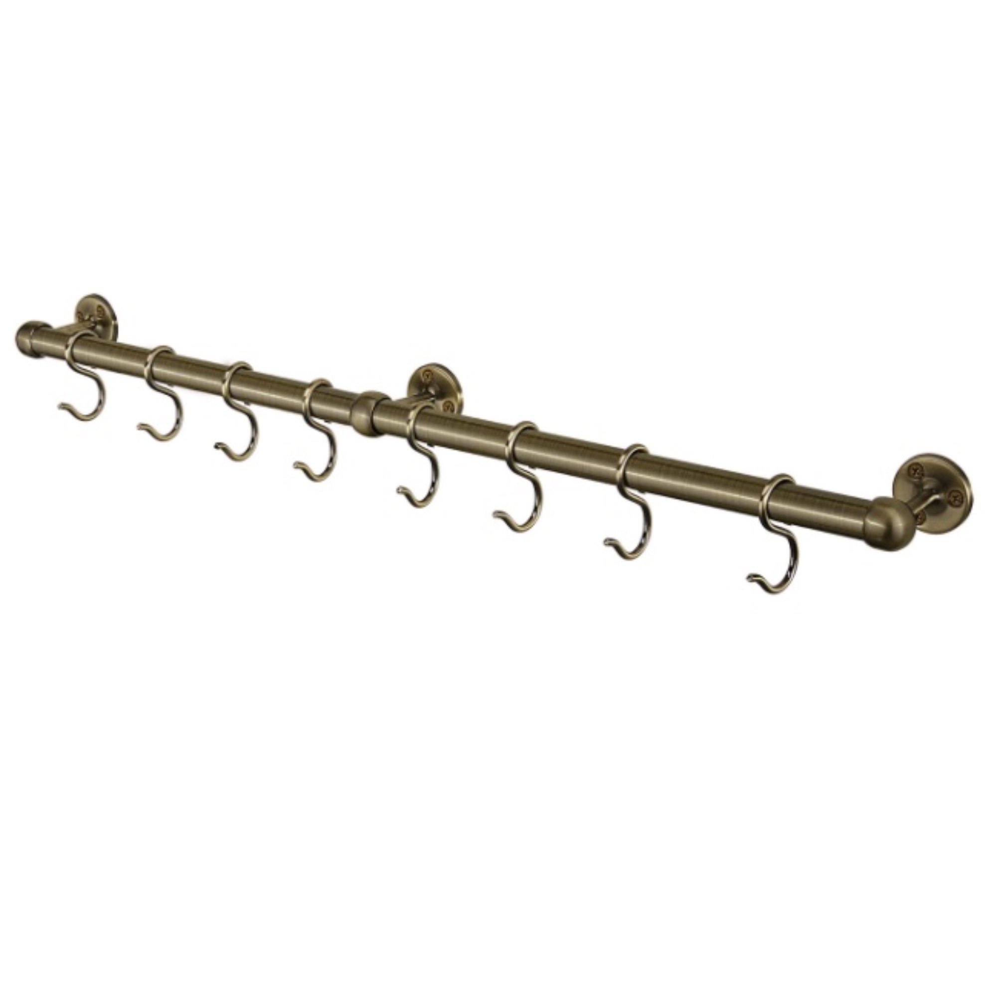 Rothley Brushed Antique Brass Effect Stainless Steel Kitchen Accessory Rail