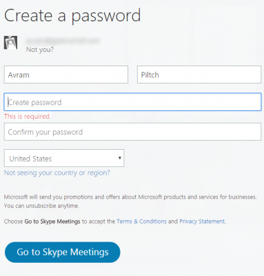 whow to get password from skype web login