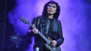 Tony Iommi of Heaven and Hell performing live on stage at Sonisphere Festival on August 1, 2009.