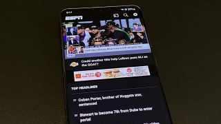 ESPN app on a Galaxy phone