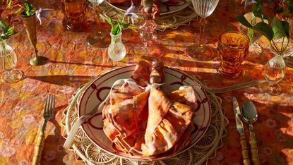  a vibrant orange tablescape design 