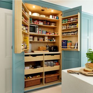 kitchen room with kitchen cupboard
