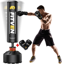 FITVEN Freestanding Punching Bag w/ Boxing Gloves