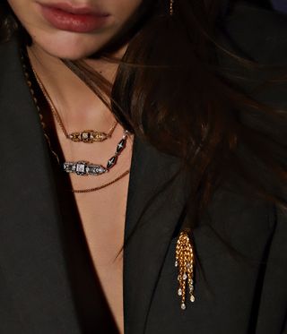 jewellery worn on model