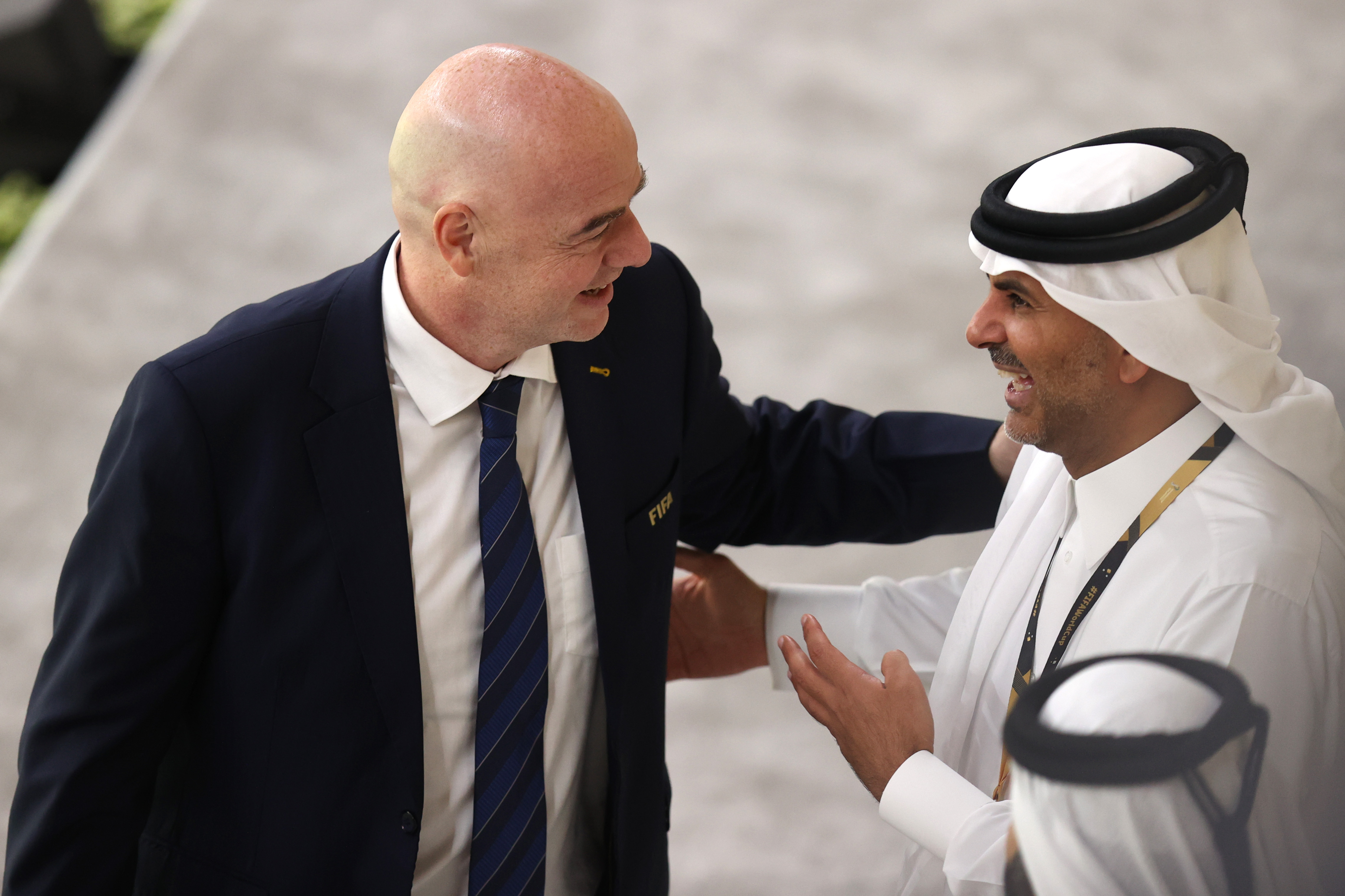 FIFA President Gianni Infantino during the opening game in Qatar 2022 between the host nation and Ecuador.