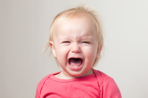 angry little kid crying