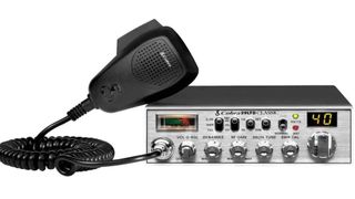 black and silver CB radio