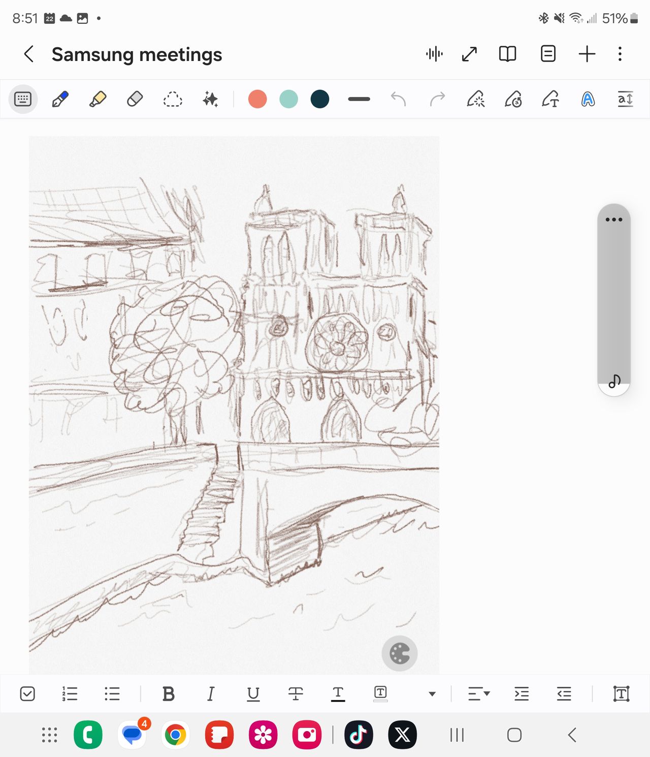 Samsung Galaxy Z Fold 6 Drawing