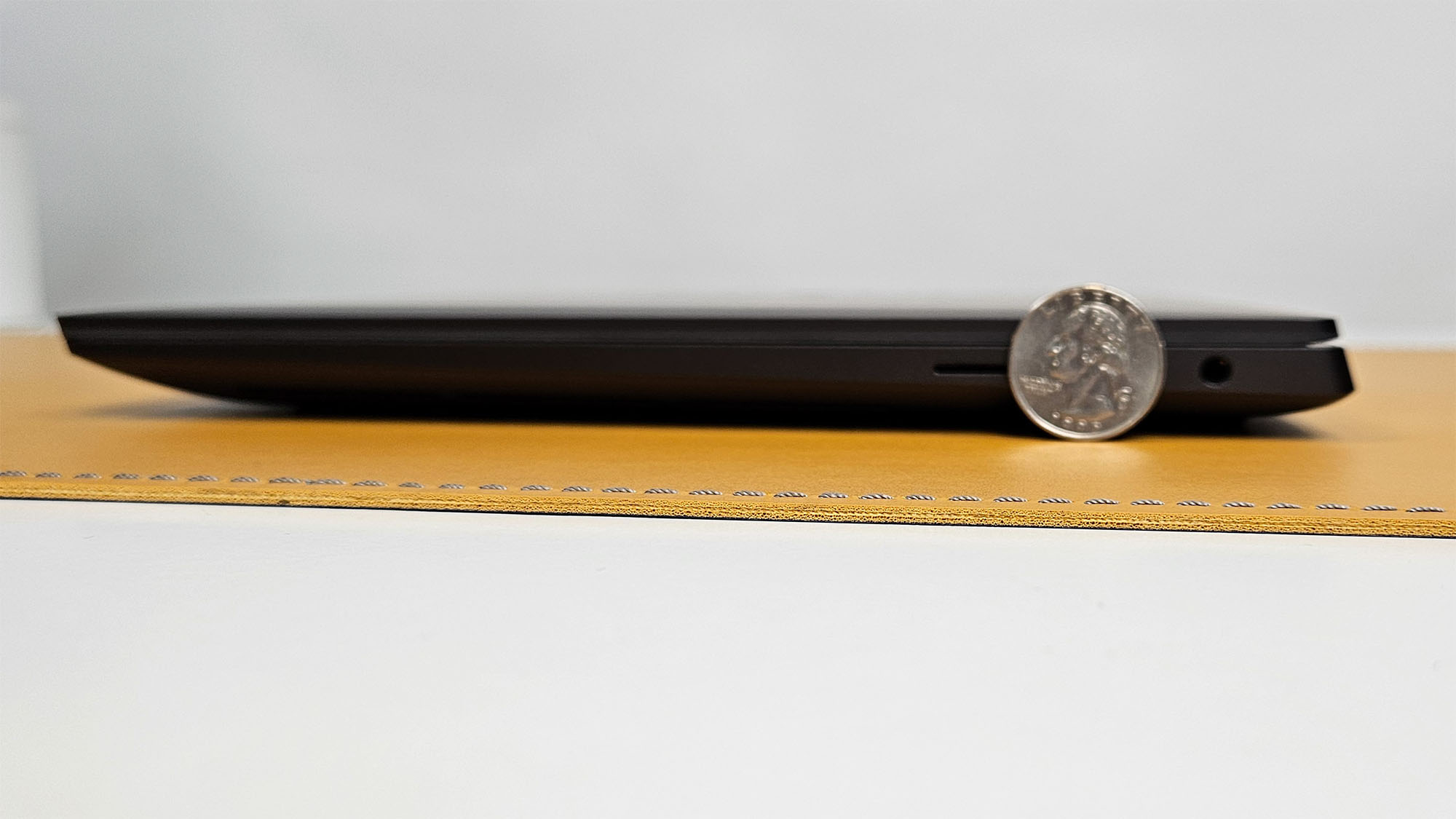 A Dell 14 Premium sitting on a desk