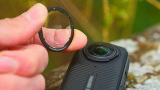 Insta360 X4 360 degree action lens cover detail