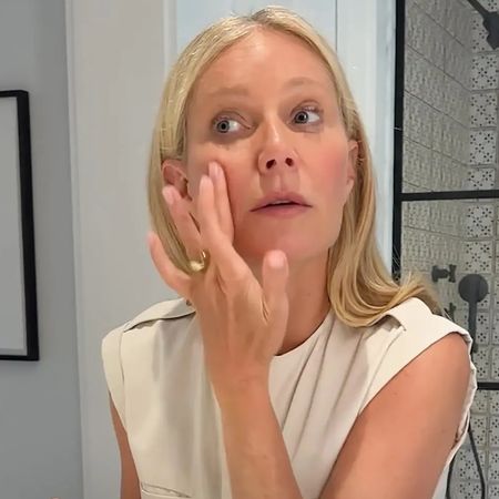 Gwyneth Paltrow applying skincare