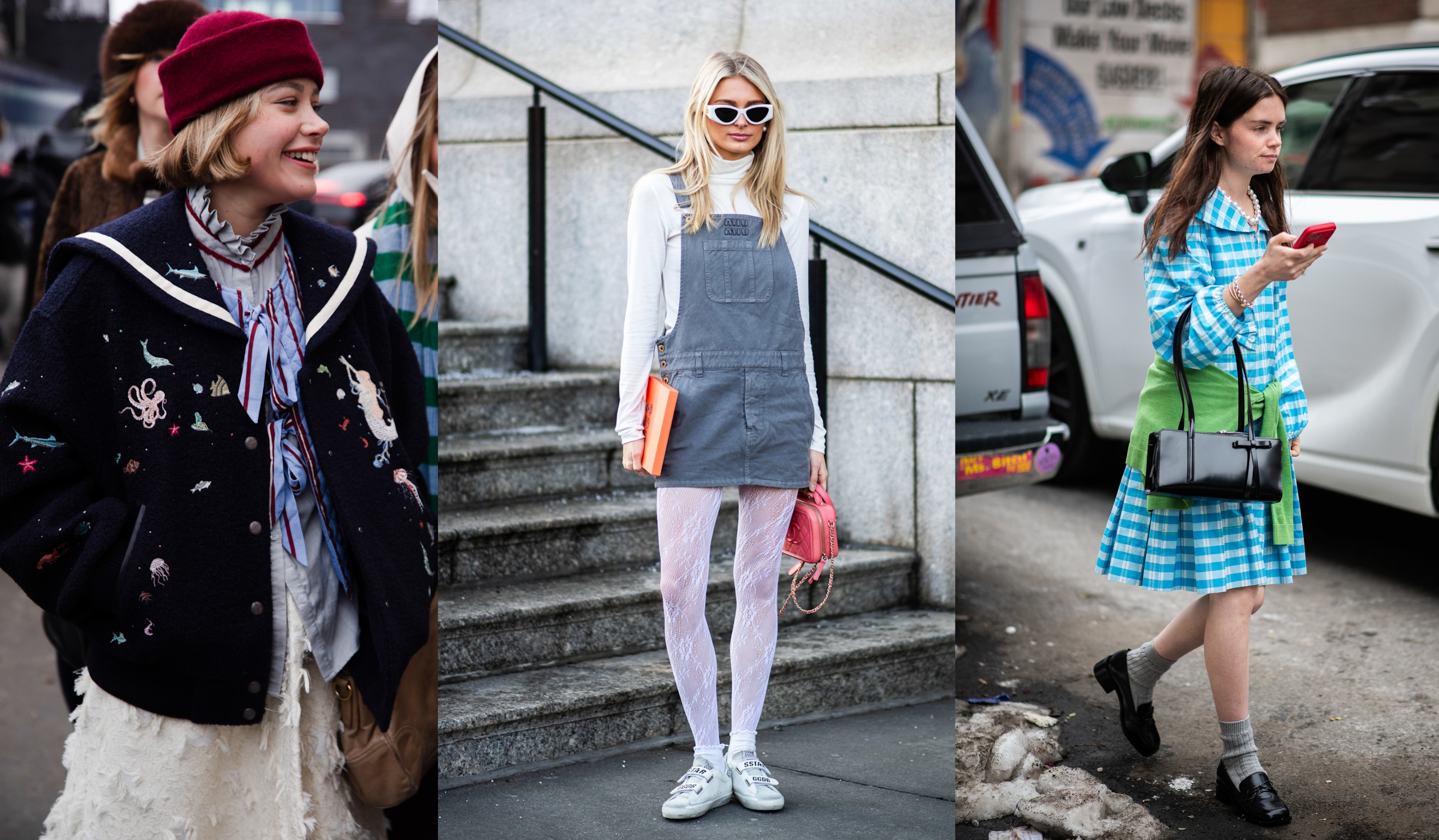 Lydia Okello's twee street style inspiration looks from Getty Images