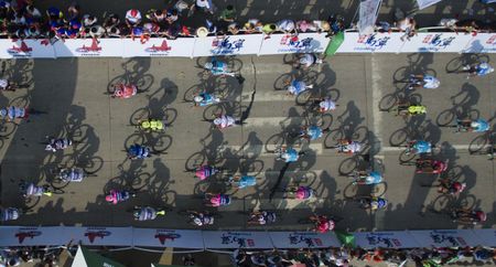 Action from stage 5 at the 2015 Tour of Hainan