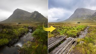 Before/ after images show you how to take top scenic shots even in the pouring rain