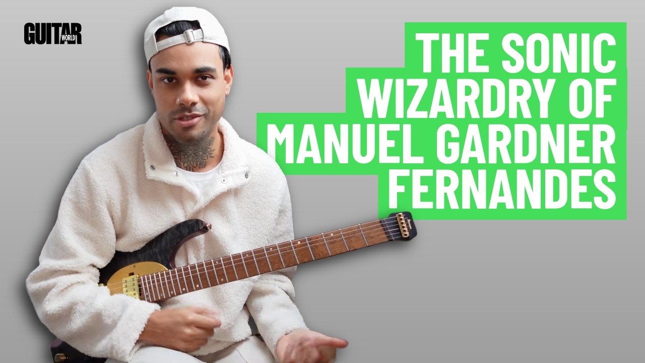 Manuel presents his percussive strumming, tapped harmonics, selective picking, and Hetfield-inspired downpicking approaches