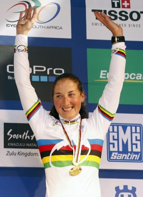 Julie Bresset (France) on the podium