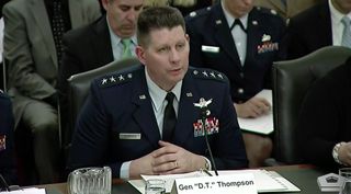 Lt. Gen. David Thompson, vice commander of Air Force Space Command, testified March 27, 2019, in front of the Senate Armed Services Committee's strategic forces subcommittee.