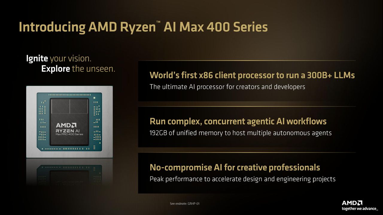 AMD press deck for Ryzen AI Max 400