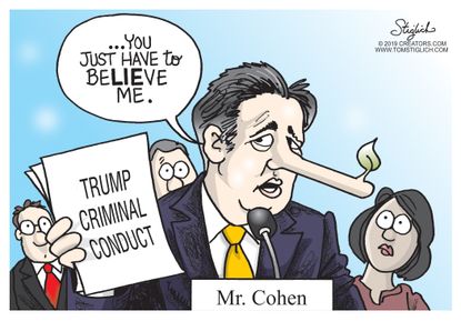 Political&nbsp;Cartoon&nbsp;U.S. Trump Michael Cohen testimony House committee