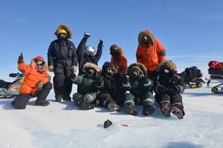 SAMBA Meteorite Team Celebrates Find