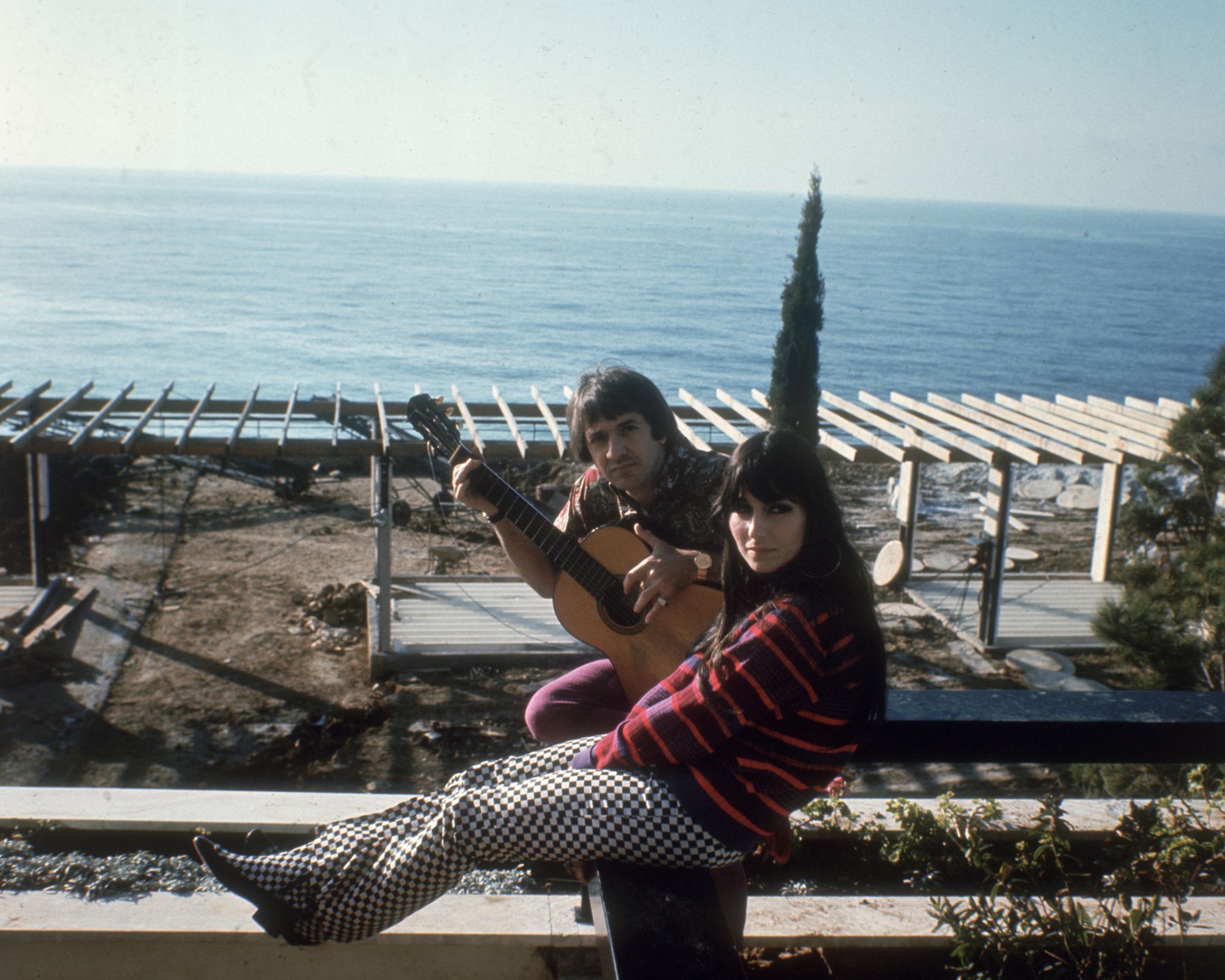 sonny and cher at their house 1966