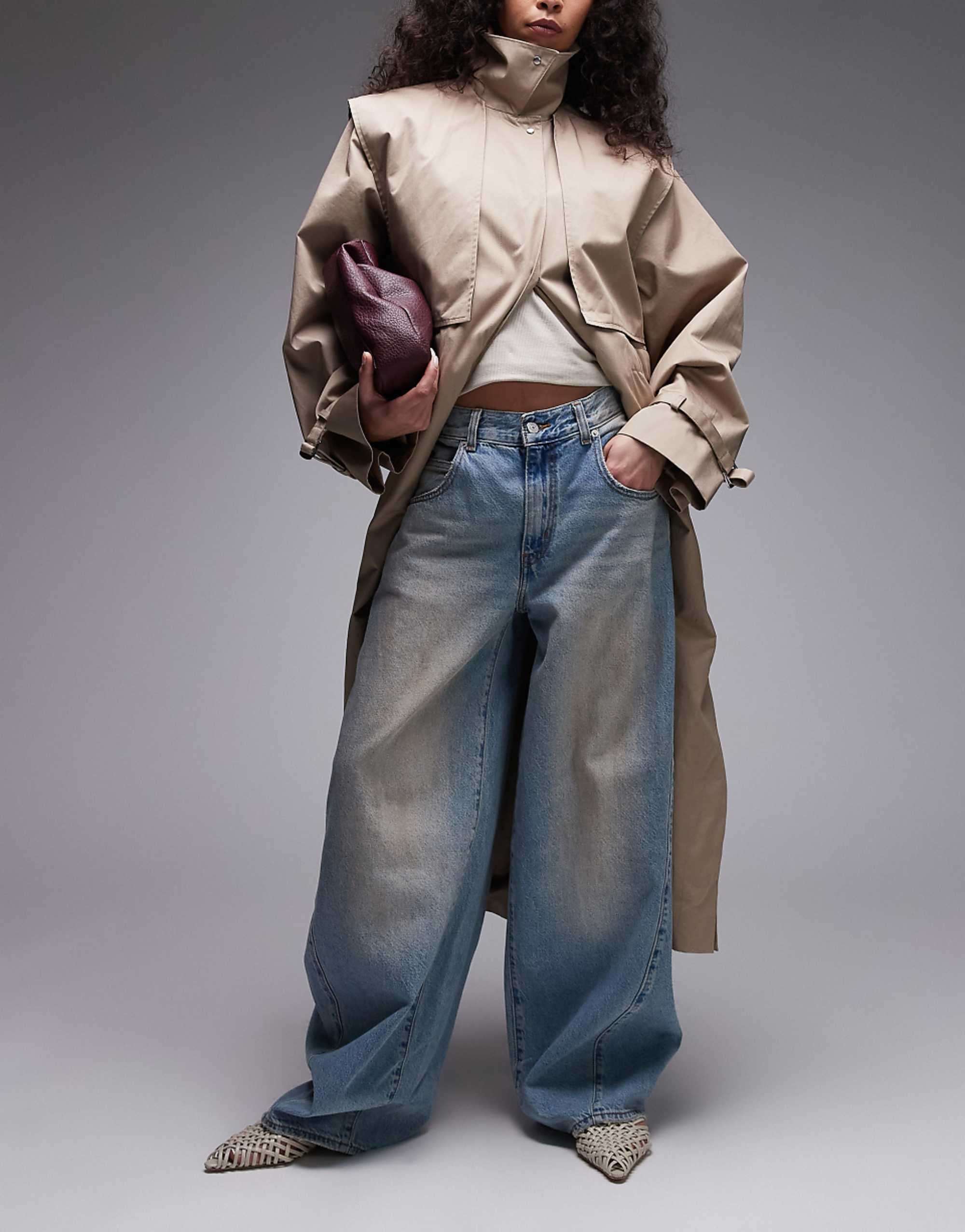 Levis Super Baggy Barrel Jeans in Yellow Tint Light Blue