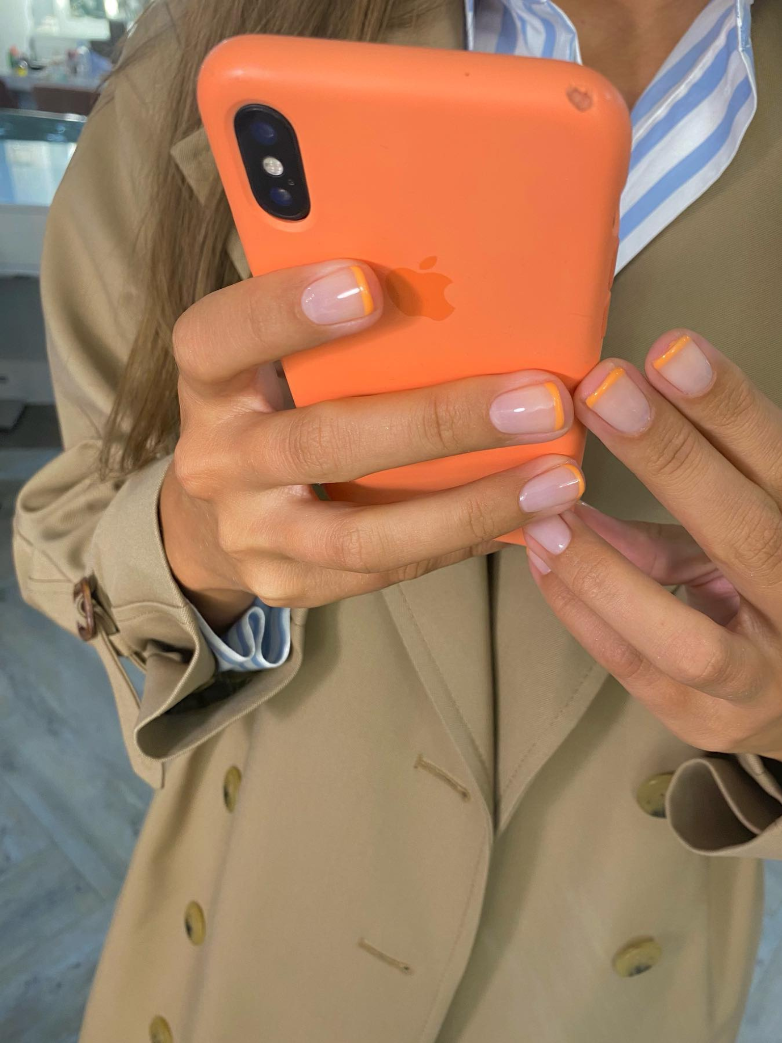 orange french tips