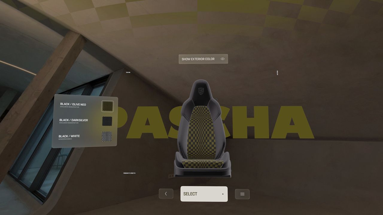 Porsche Apple Vision Pro app