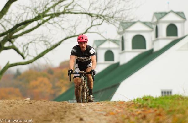 Mike Garrigan (Stage Race-Blacksmith Cycles) alone before the big descent.