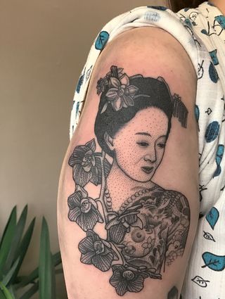 tattoo art on an arm by Martha Smith