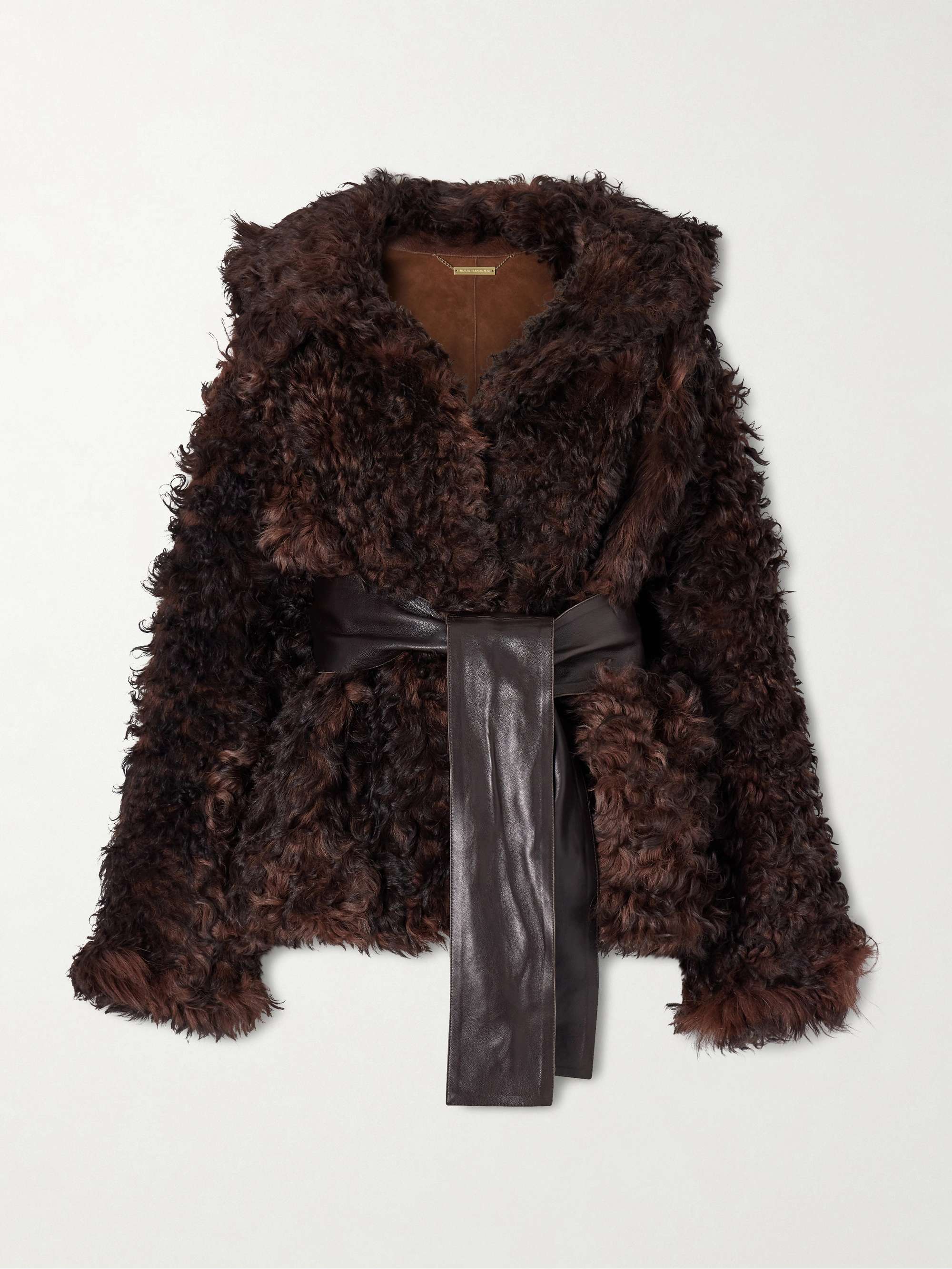 Noa Belted Shearling Coat