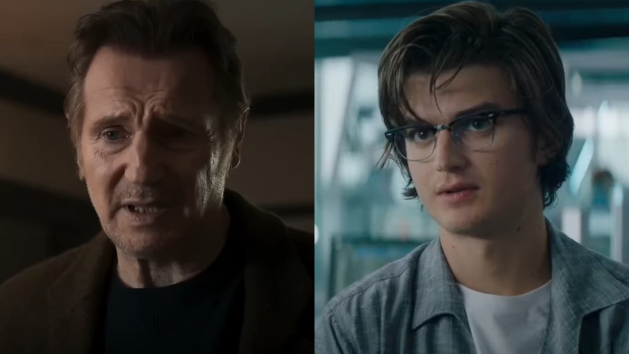 Liam Neeson in The Land of Saints and Sinners; Joe Keery in Free Guy