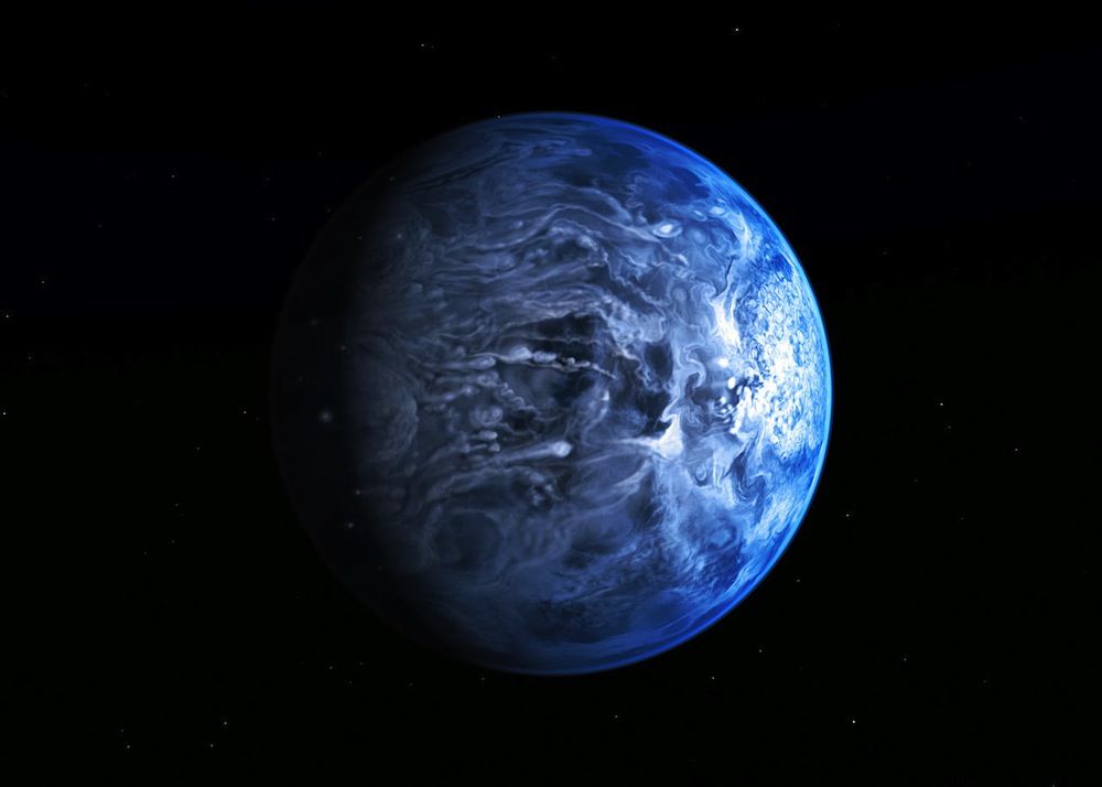 Glass rain exoplanet