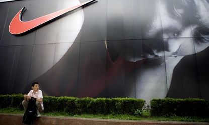A Nike advertisement in Shanghai: Nike is trying to utilize China's growing interest in sports and physical activity and expand its more than 7,000 stores.
