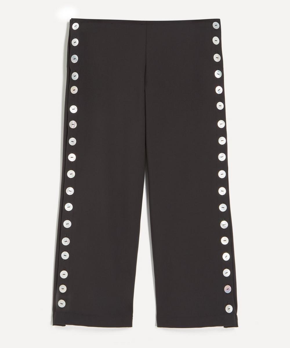 Grey Pearly Capri Trousers