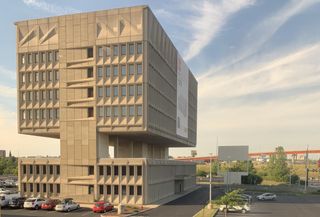 Armstrong Rubber Building, aka the Pirelli Tire Building in the USA by Marcel Breuer