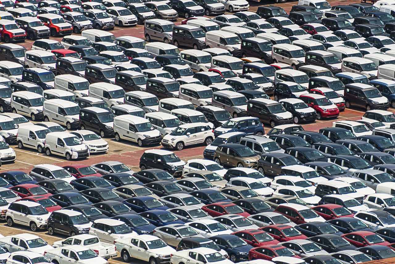 A car dealership.