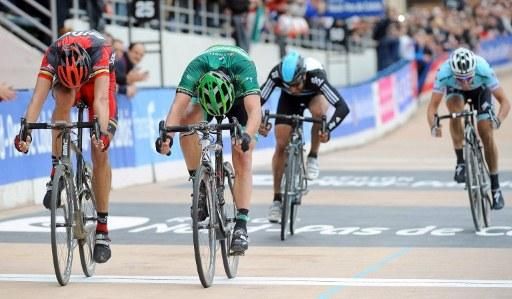 In a photo finish, S&eacute;bastien Turgot (Europcar) pipped Alessandro Ballan (BMC) for second place.
