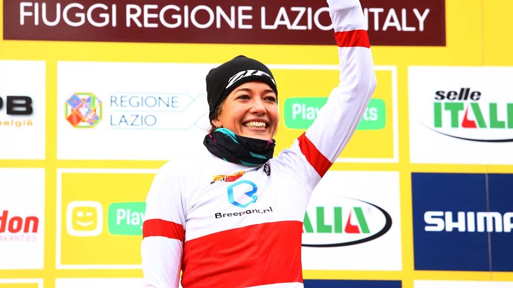 Sophie De Boer waves to the crowd