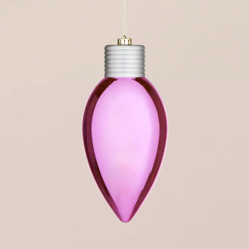 Pink teardrop shaped bauble