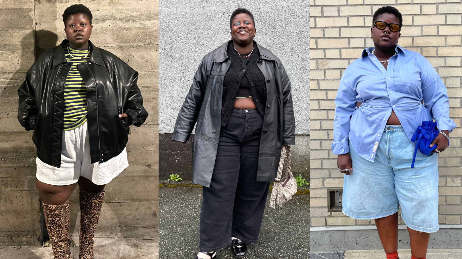 Lydia Okello wearing different outfits in 2025