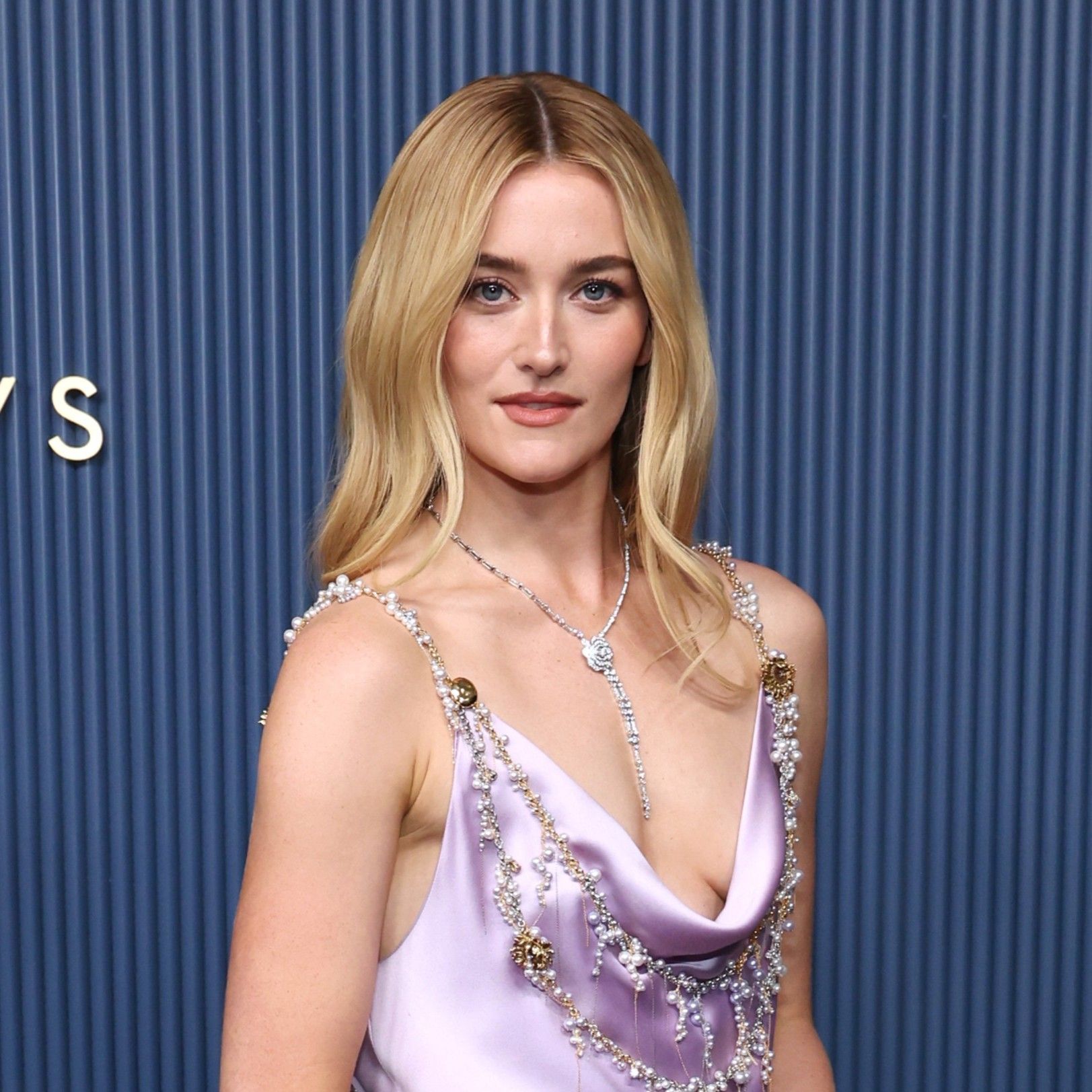 sarah pidgeon wears purple chanel-dress-emmys-2026-red-carpet