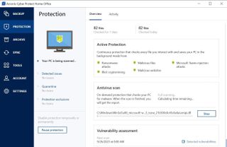 Acronis Cyber Protect Home Office app screen shot