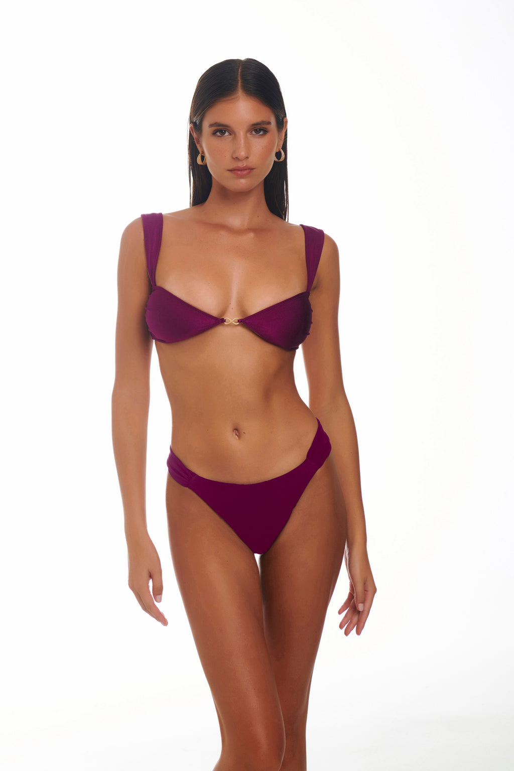 Soriya Plum Caspia Infinity - Purple Balconette Bikini Top