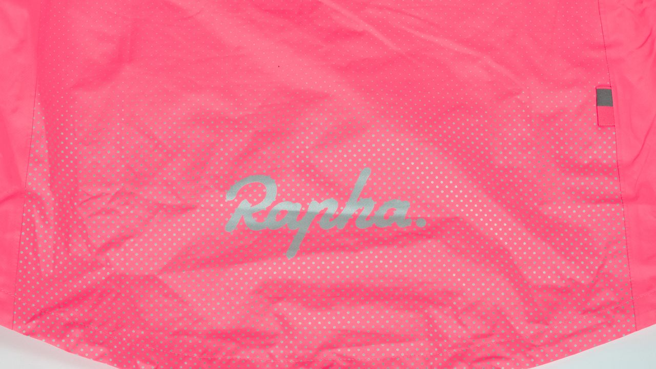 Rapha Commuter Jacket reflective logo and dot pattern