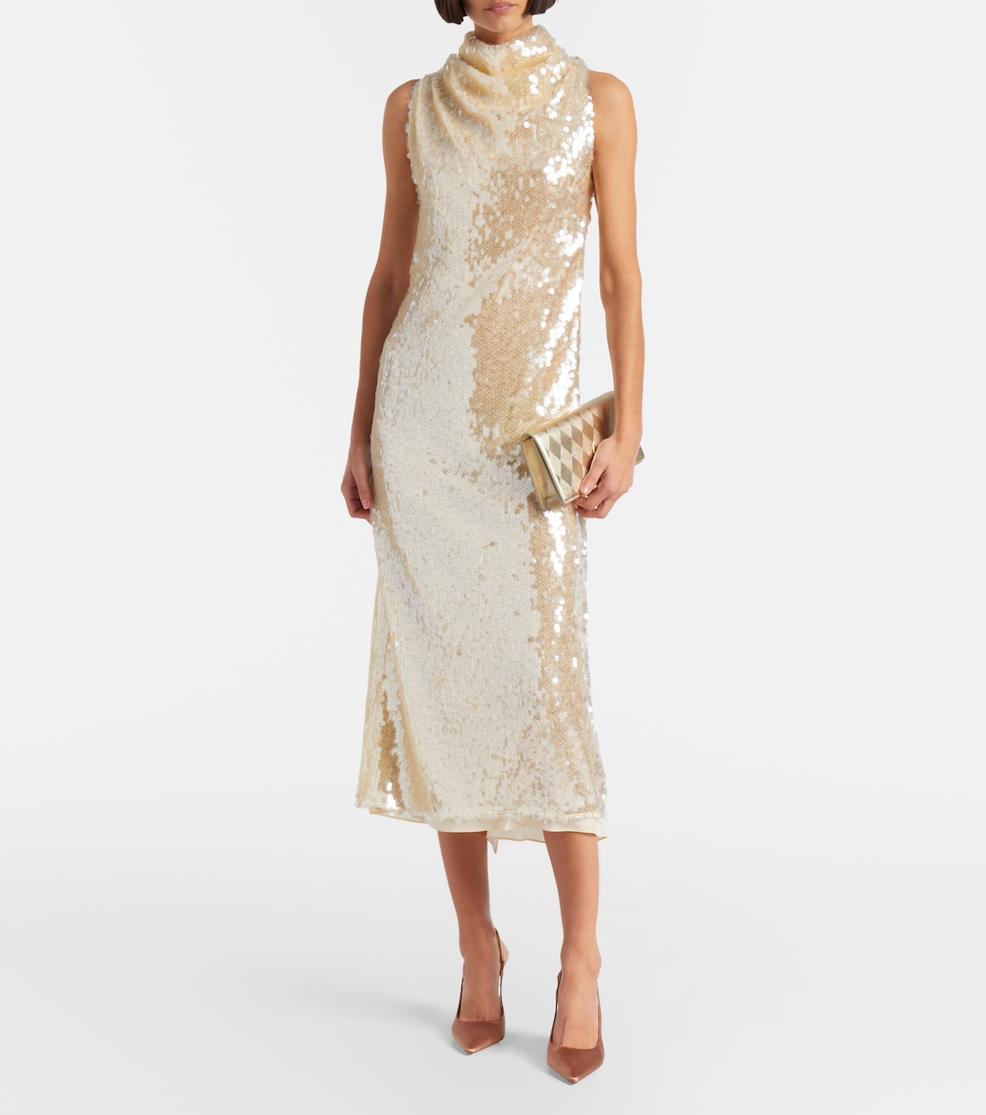 Noor Sequined Midi Dress in Yellow - Altuzarra