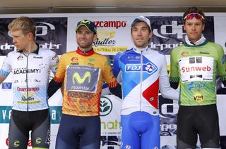 Thibaut Pinot with the classification leaders