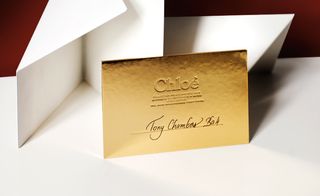 golden ticket, embossed with little detail