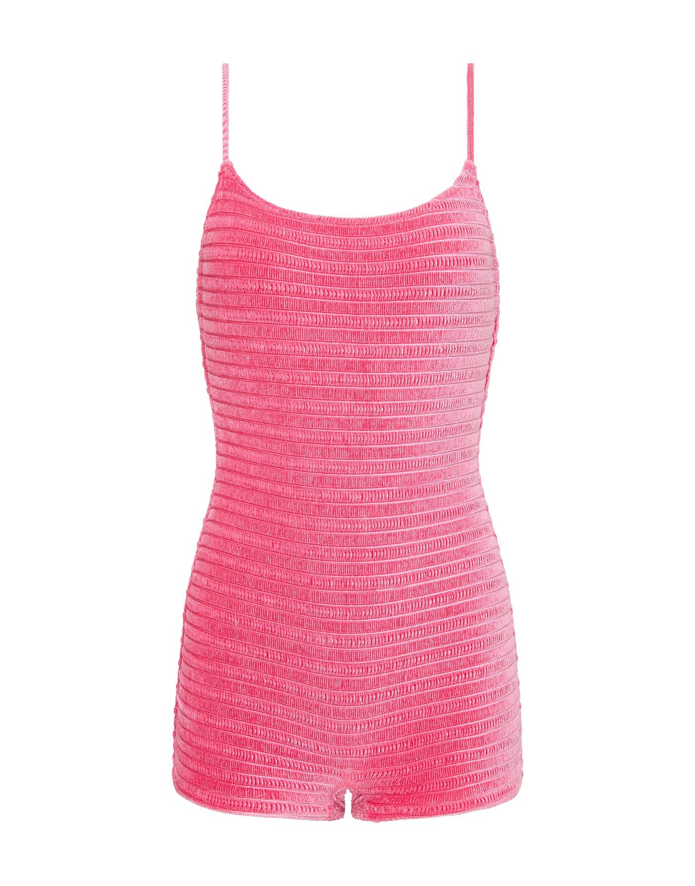 Coco - Princ Pink Velvet Playsuit | Triangl
