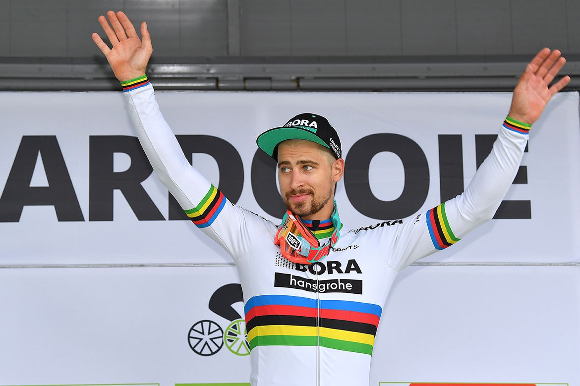 Peter Sagan on the podium